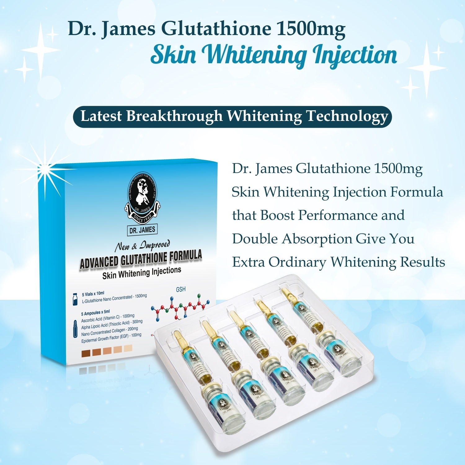 Dr James Skin Whitening Glutathione Injection