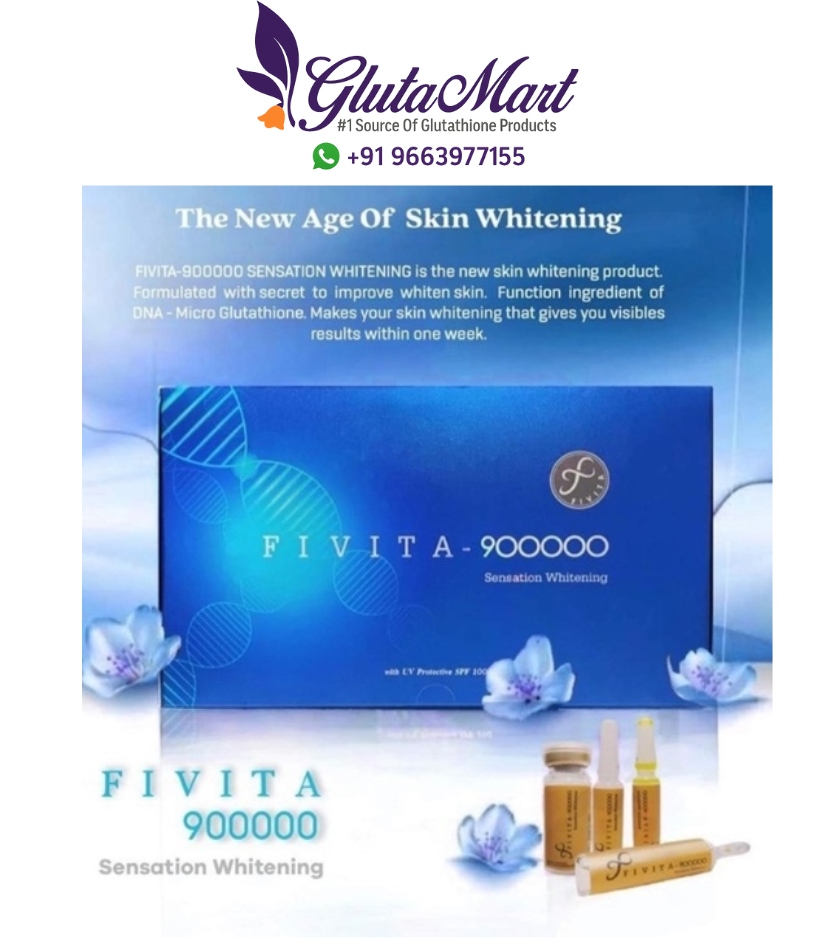 Fivita 900000 Sensation Glutathione Skin Whitening Injection