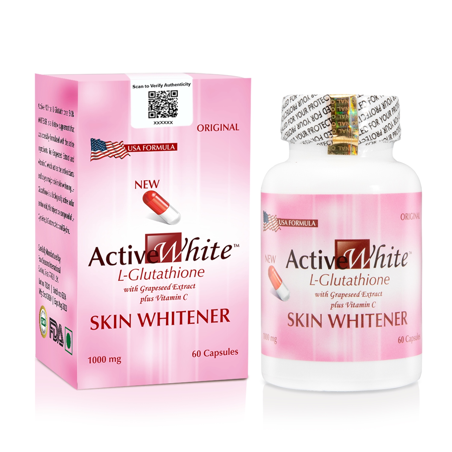 Active White Glutathione Skin Whitening Capsules