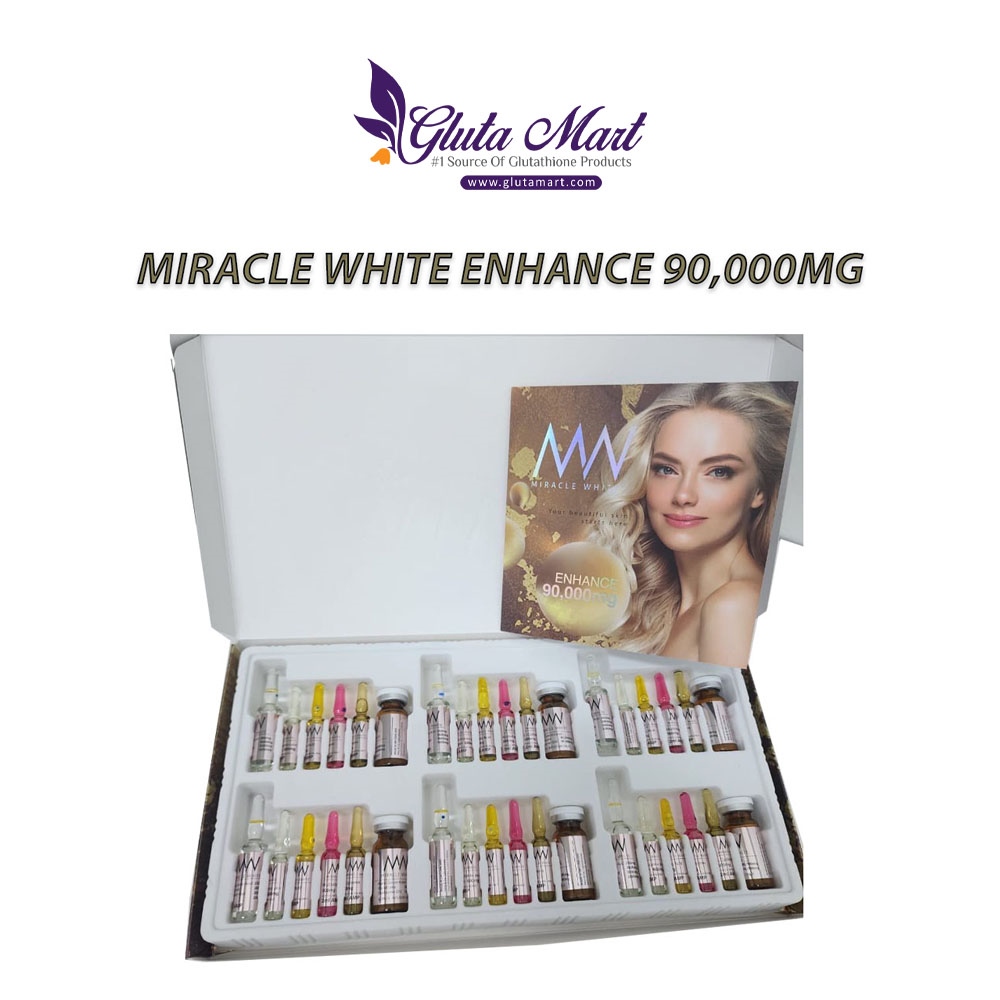 Miracle White Enhanced 90000mg Glutathione Skin Whitening Injection
