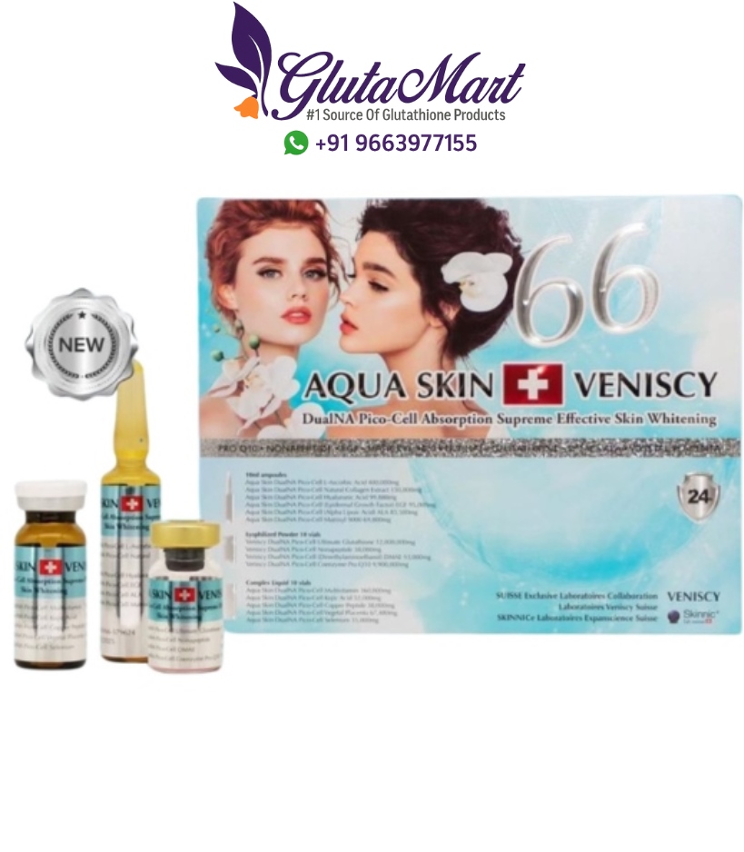 Aqua Skin Veniscy 66 Skin Whitening Glutathione Injections