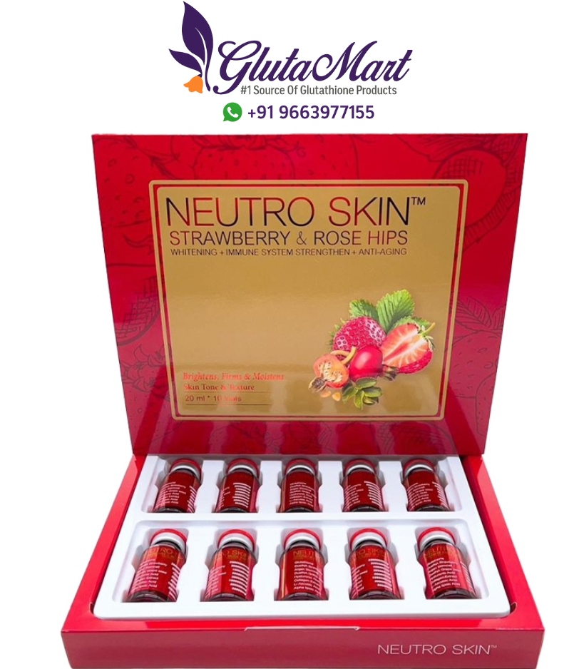 Neutro Skin Strawberry & Rosehips Glutathione Skin Whitening Injection