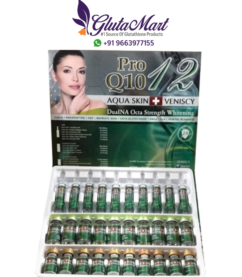 Aqua Skin Veniscy 12 DualNA Octa Strength Skin Whitening 10 Sessions Injection