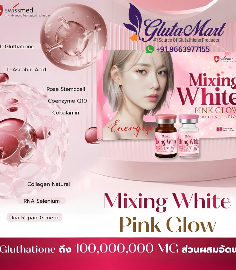 Swismed Mixing White Pink Glow Glutathione Injection