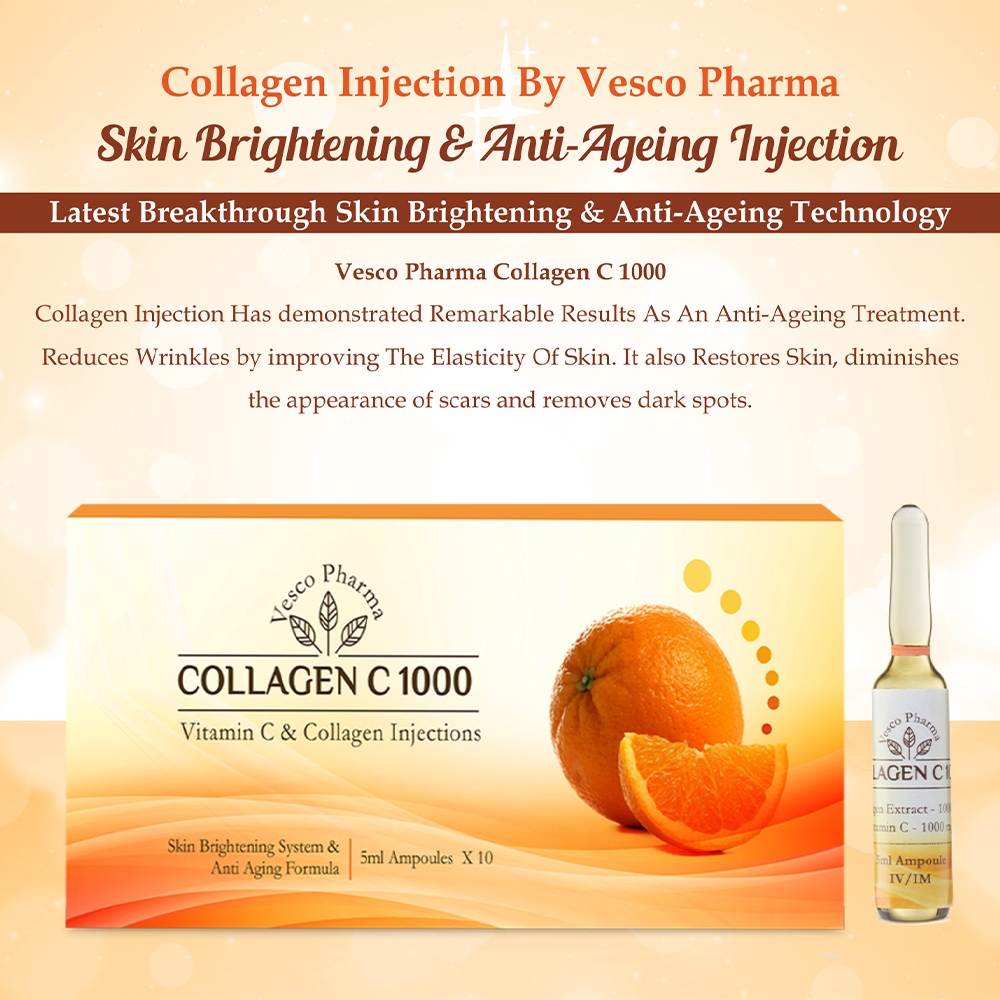 Collagen Injection By Vesco Pharma Collagen C And Vitamin C 1000mg