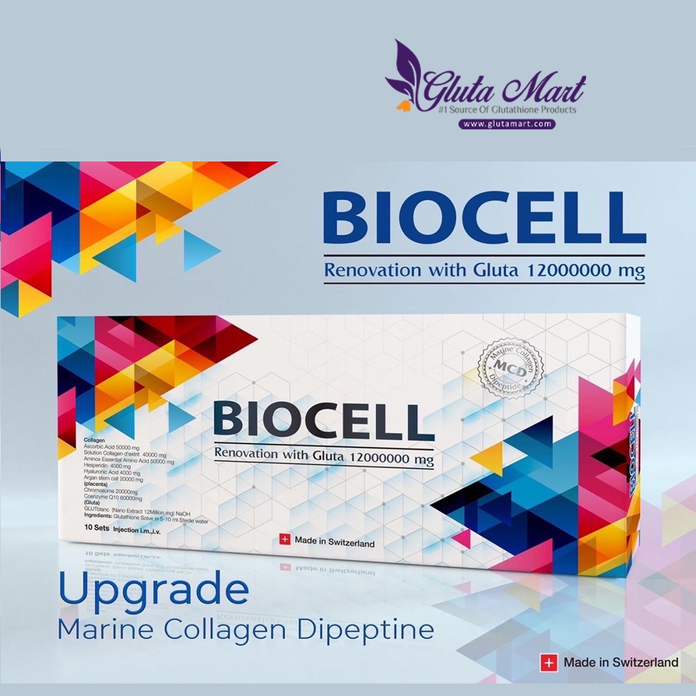Biocell Renovation With Gluta 12000000mg Glutathione Skin Whitening Injection