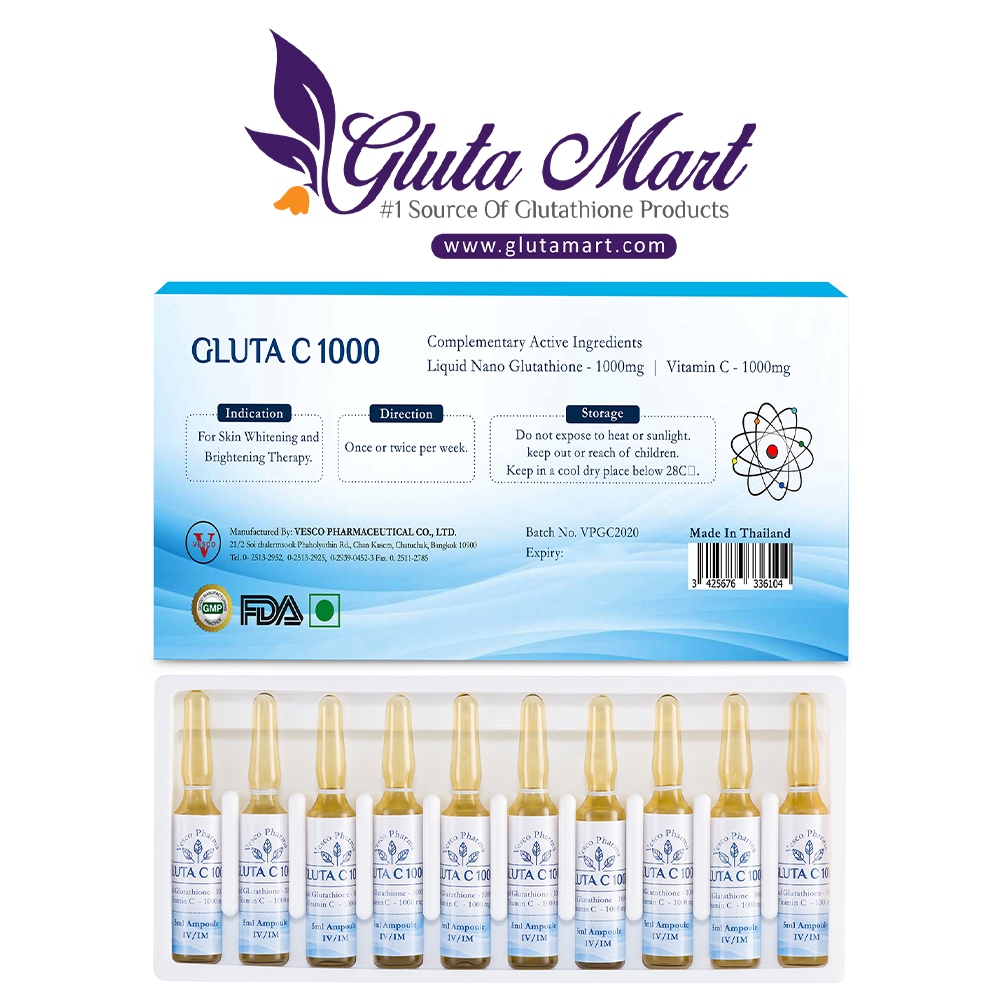 Glutathione Injection By Vesco Pharma Gluta C 1000 And Vitamin C