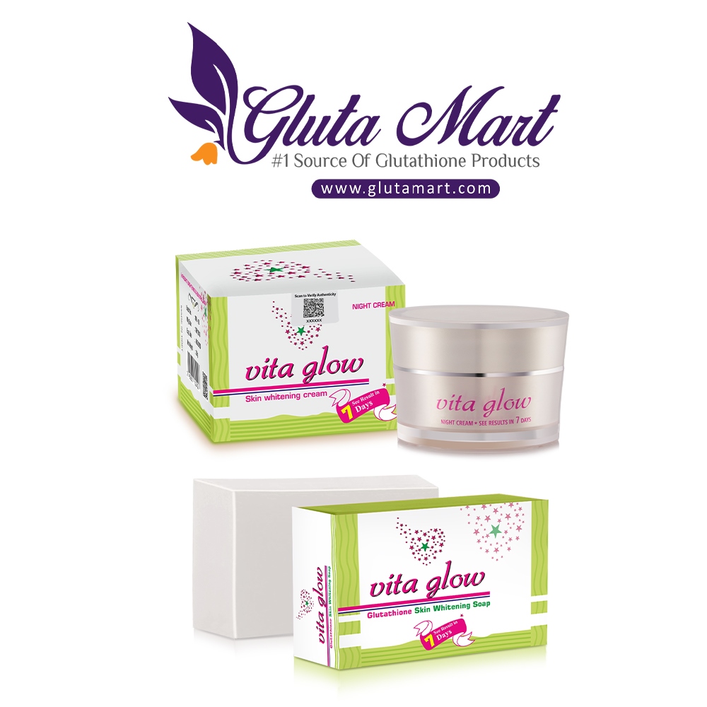 Vita Glow Glutathione Skin Whitening Cream & Soap Combo