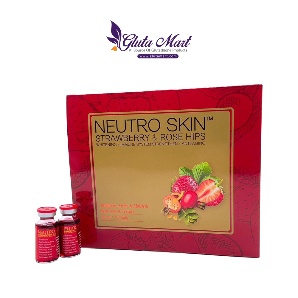 Neutro Skin Strawberry & Rosehips Glutathione Skin Whitening Injection