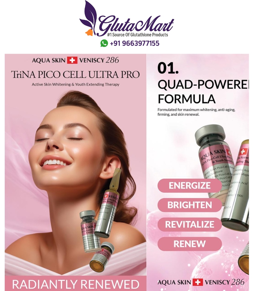 Aqua Skin Veniscy 286 TriNA Pico Absorption Glutathione Injection