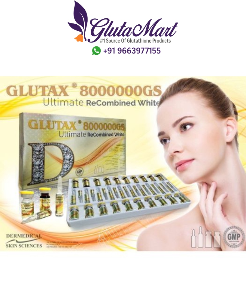 Glutax 8000000gs Ultimate Recombined White Glutathione Injection In India