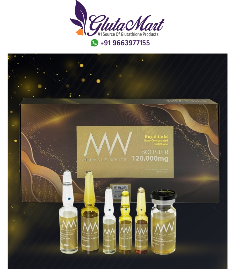 Miracle White Royal Gold 120000mg Glutathione Booster Injection