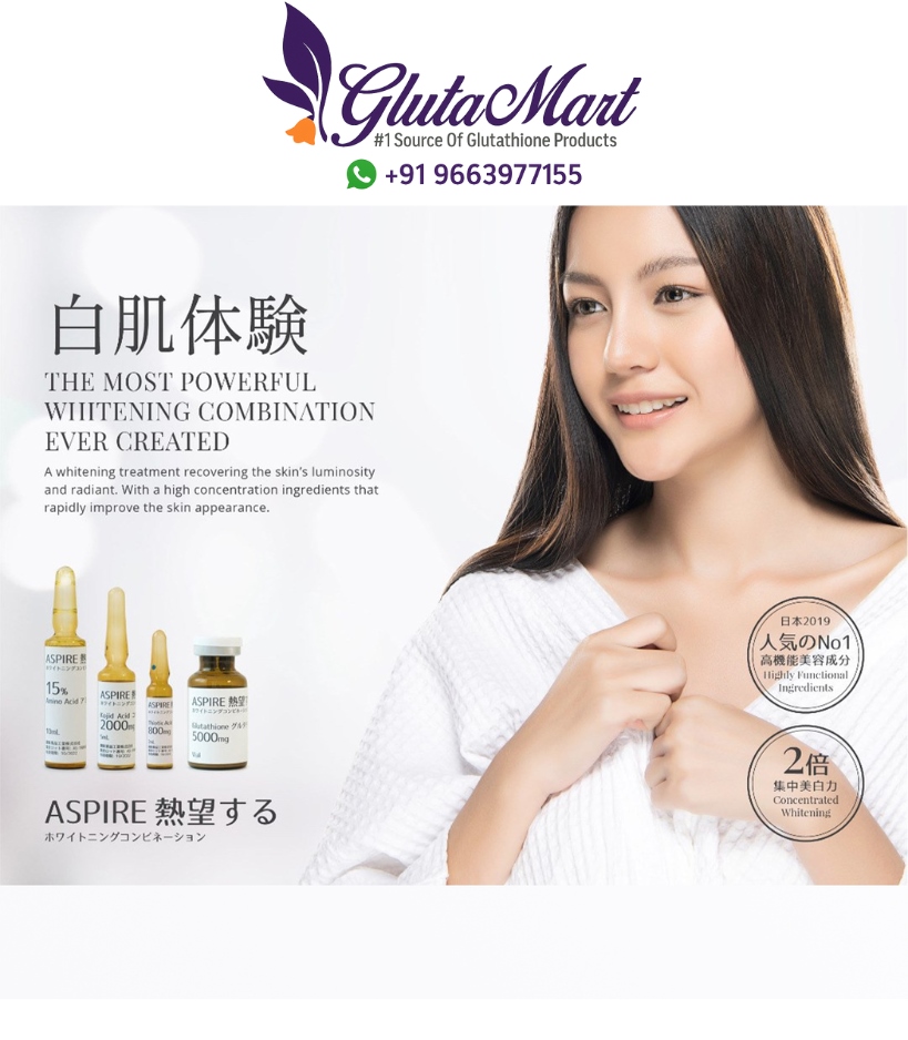 Aspire Glutathione japan 5000mg full whitening Injection