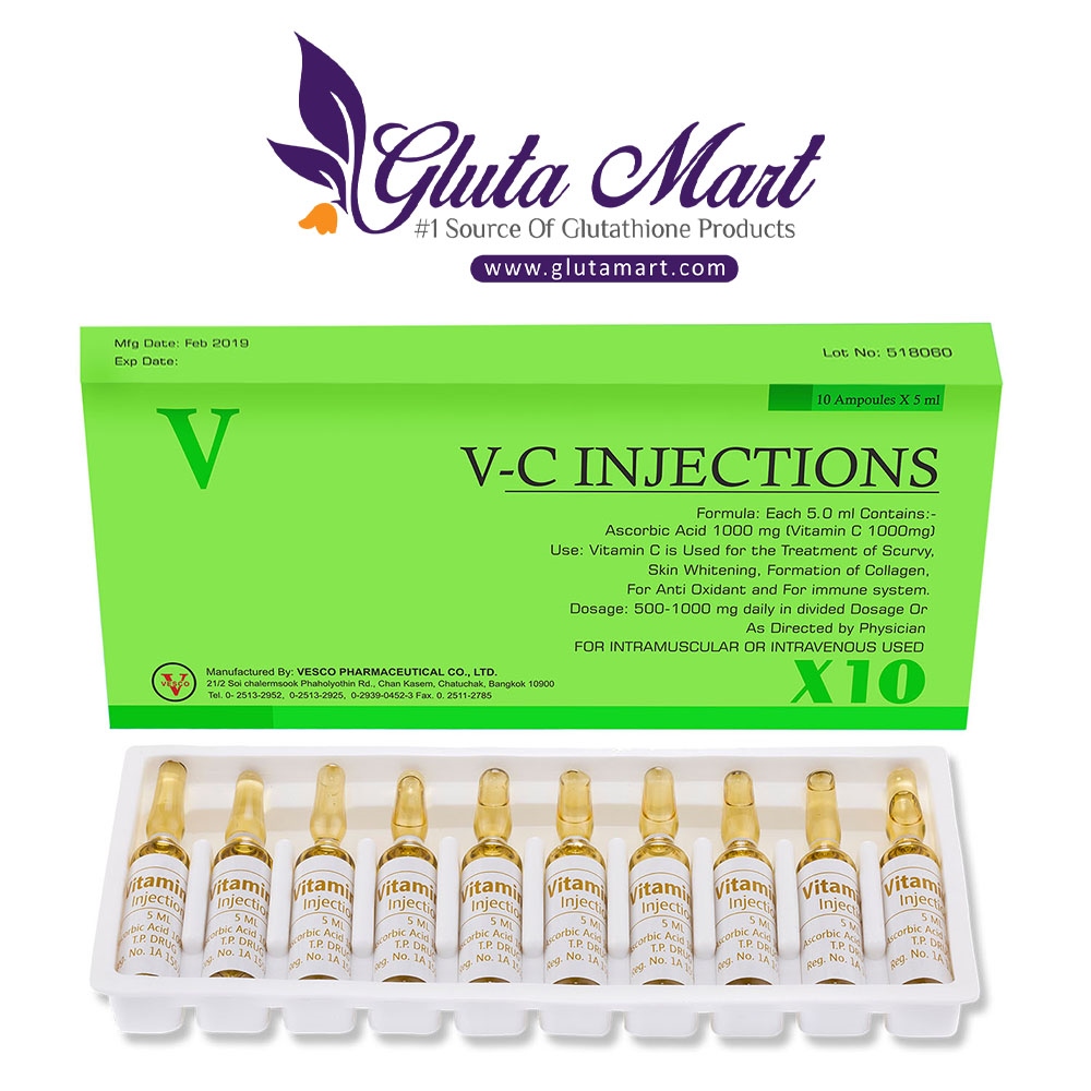 Vitamin C Injection By Vesco Pharma Ascorbic Acid 1000mg