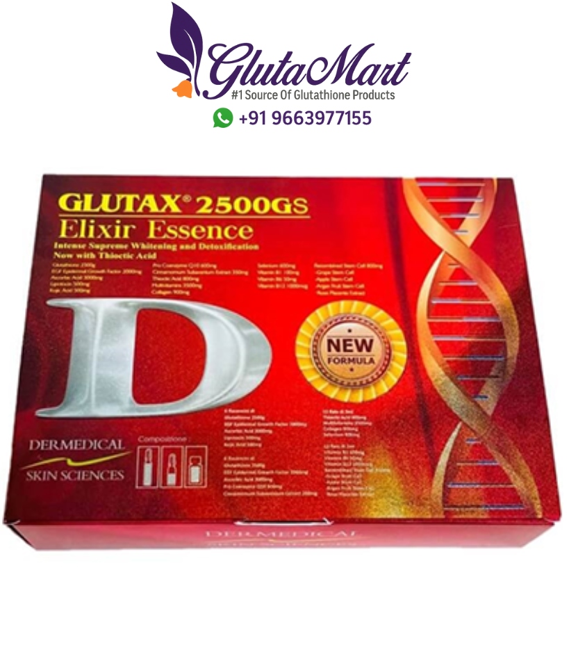 Glutax 2500gs Elixir Essence Glutathione Whitening Injections