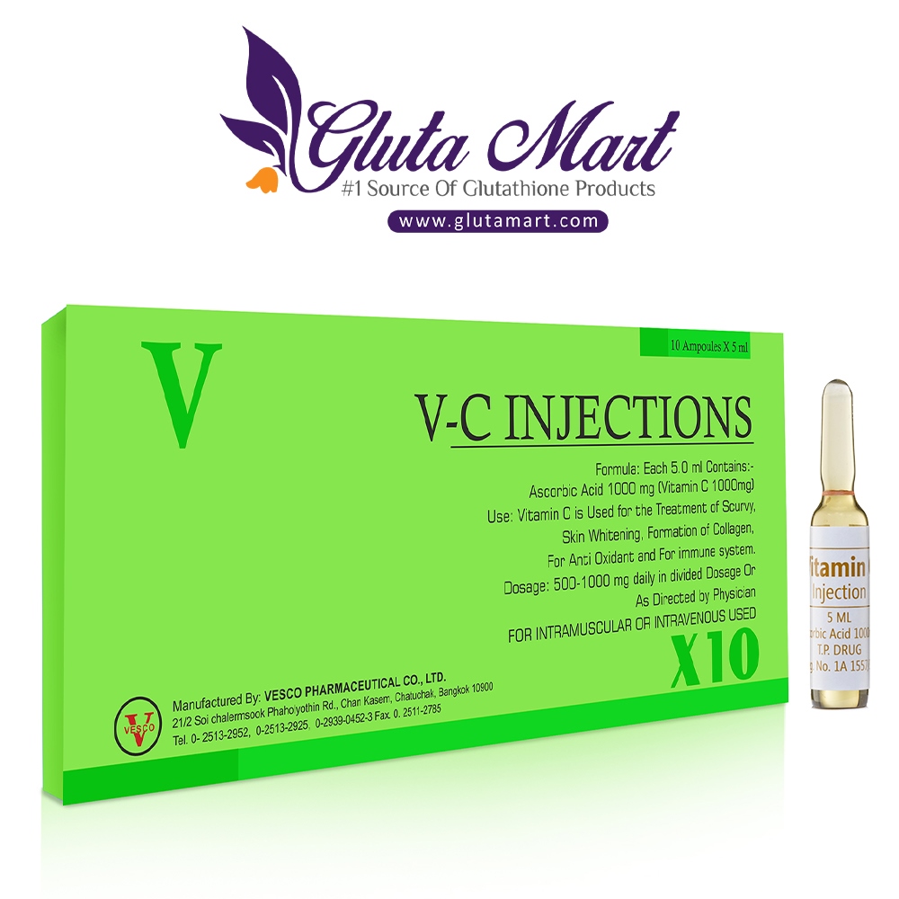 Vitamin C Injection By Vesco Pharma Ascorbic Acid 1000mg