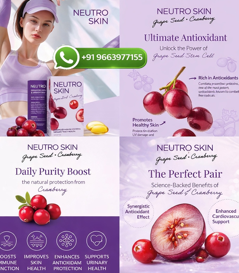 Neutro Skin Grape Seed, Cranberry Glutathione Whitening Softgels