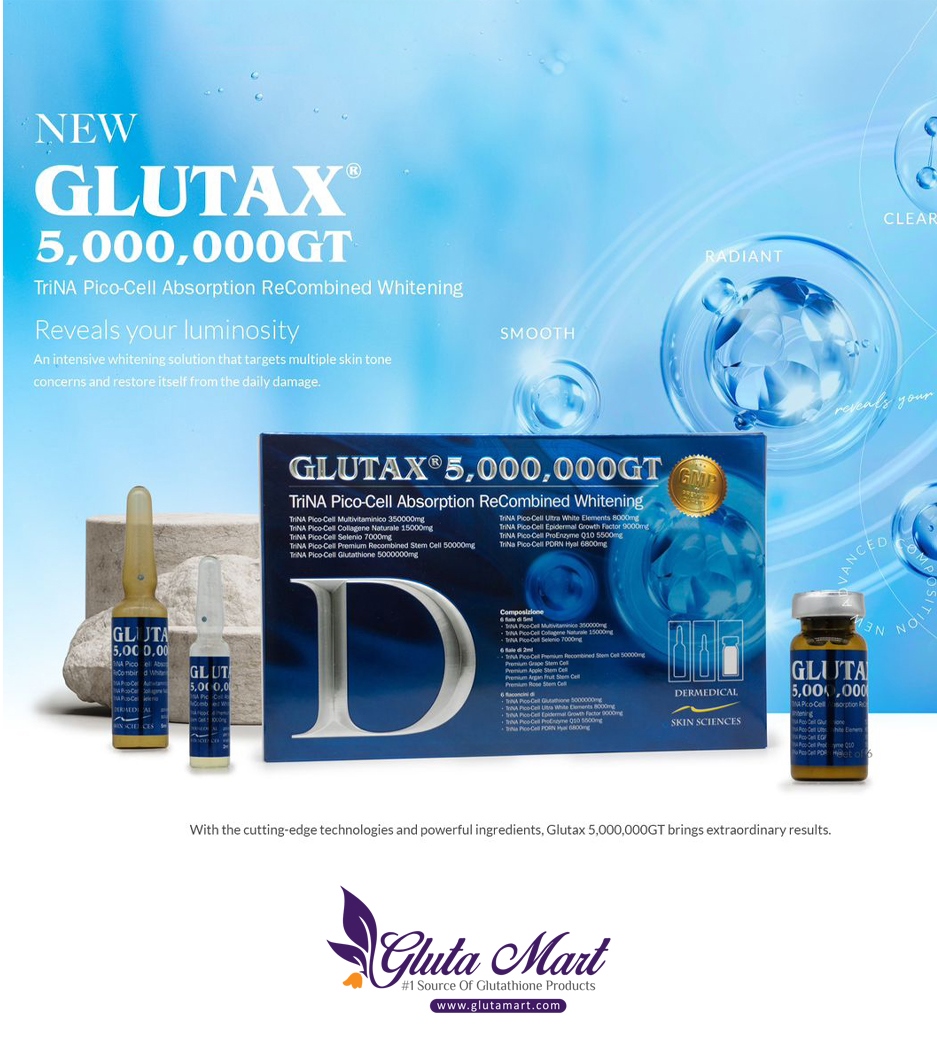 Glutax 5000,000GT TriNA Pico Cell Absorption Recombined Whitening Injection