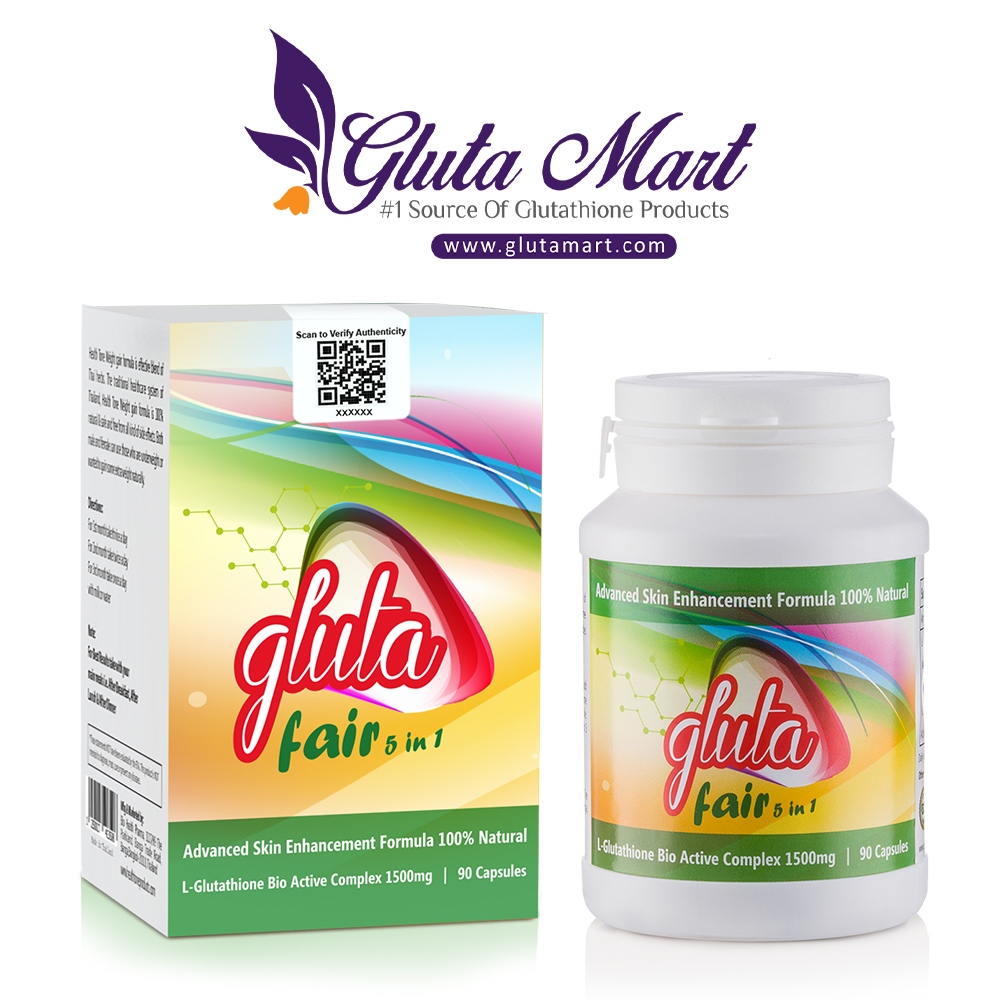 Gluta Fair 5 in 1 Glutathione Skin Whitening Pills