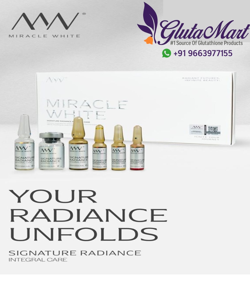 Miracle White 80000mg Glutathione Injection White Box