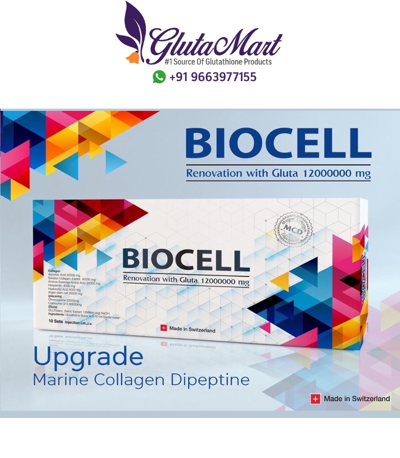 Biocell Renovation With Gluta 12000000mg Glutathione Skin Whitening Injection