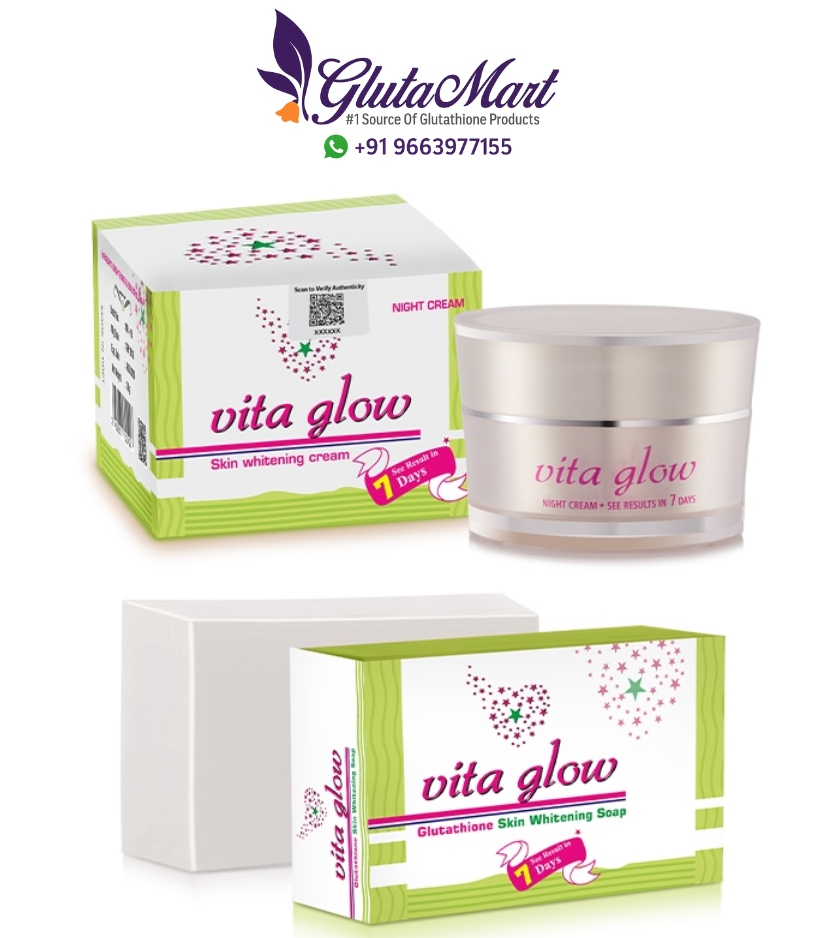 Vita Glow Glutathione Skin Whitening Cream & Soap Combo