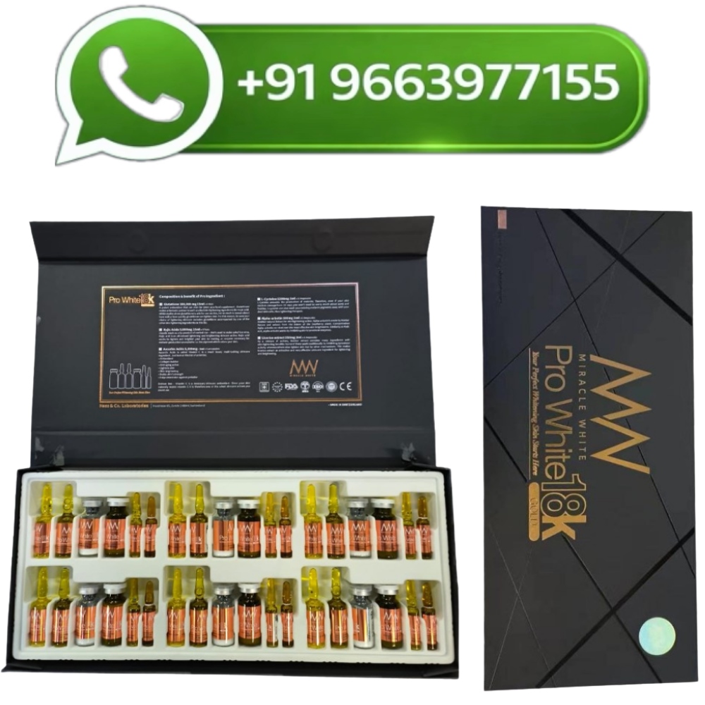 Miracle White Pro White 18K 180000mg Glutathione Injection
