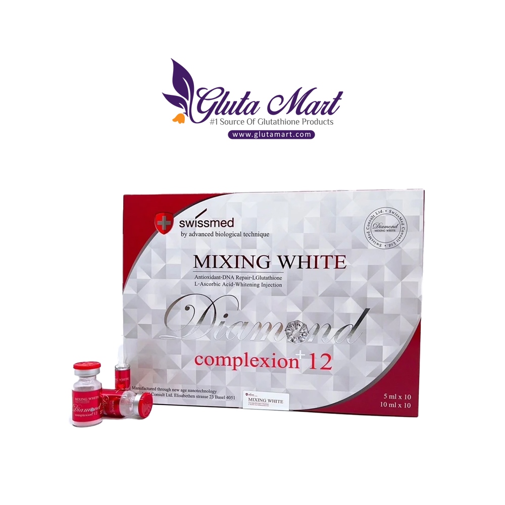 Swissmed Mixing White Diamond Complexion 12 Glutathione Skin Whitening Injection