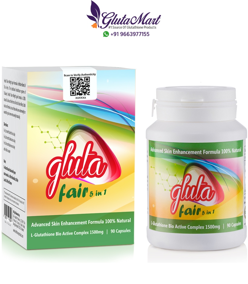 Gluta Fair 5 in 1 Glutathione Skin Whitening Pills