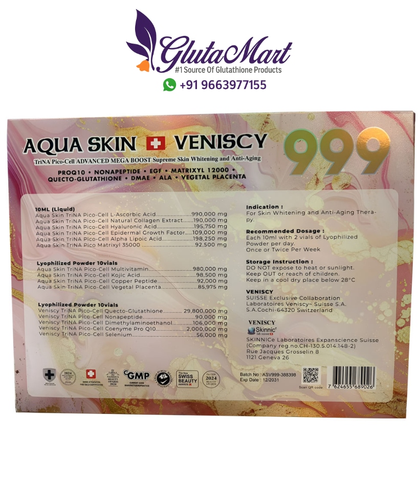 Aqua Skin Veniscy 999 Glutathione Injection