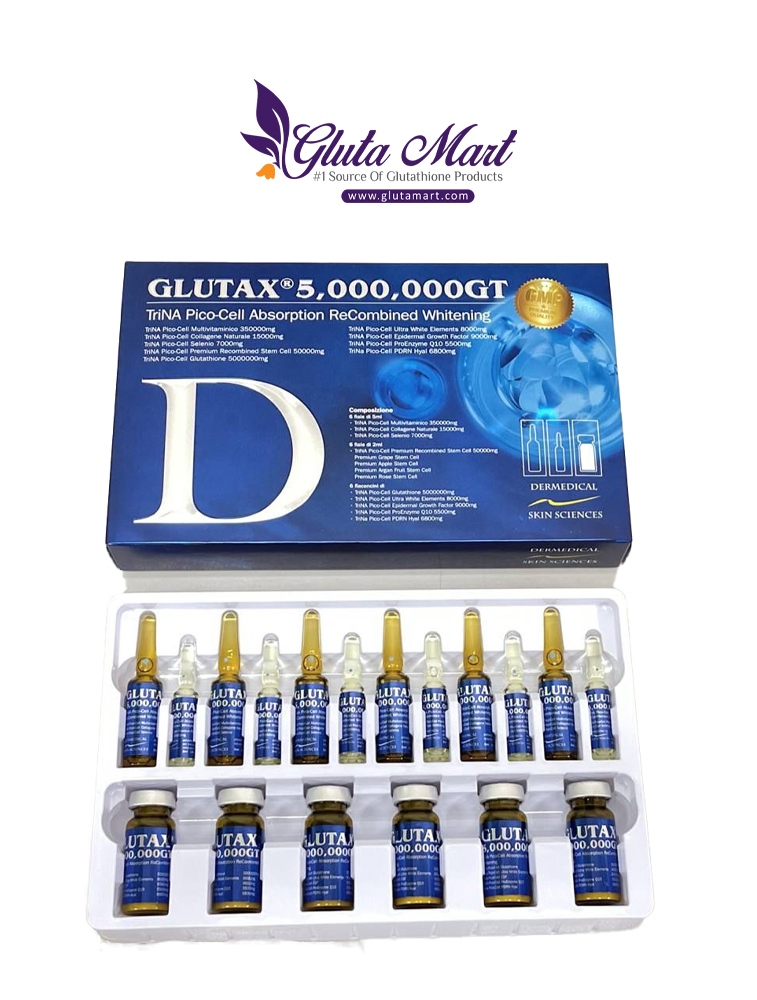Glutax 5000,000GT TriNA Pico Cell Absorption Recombined Whitening Injection