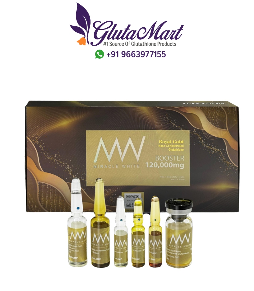 Miracle White Royal Gold 120000mg Glutathione Booster Injection