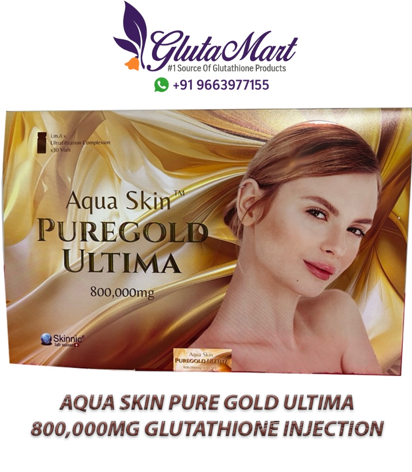 Aqua Skin PureGold Ultima 800,000mg Glutathione Injection