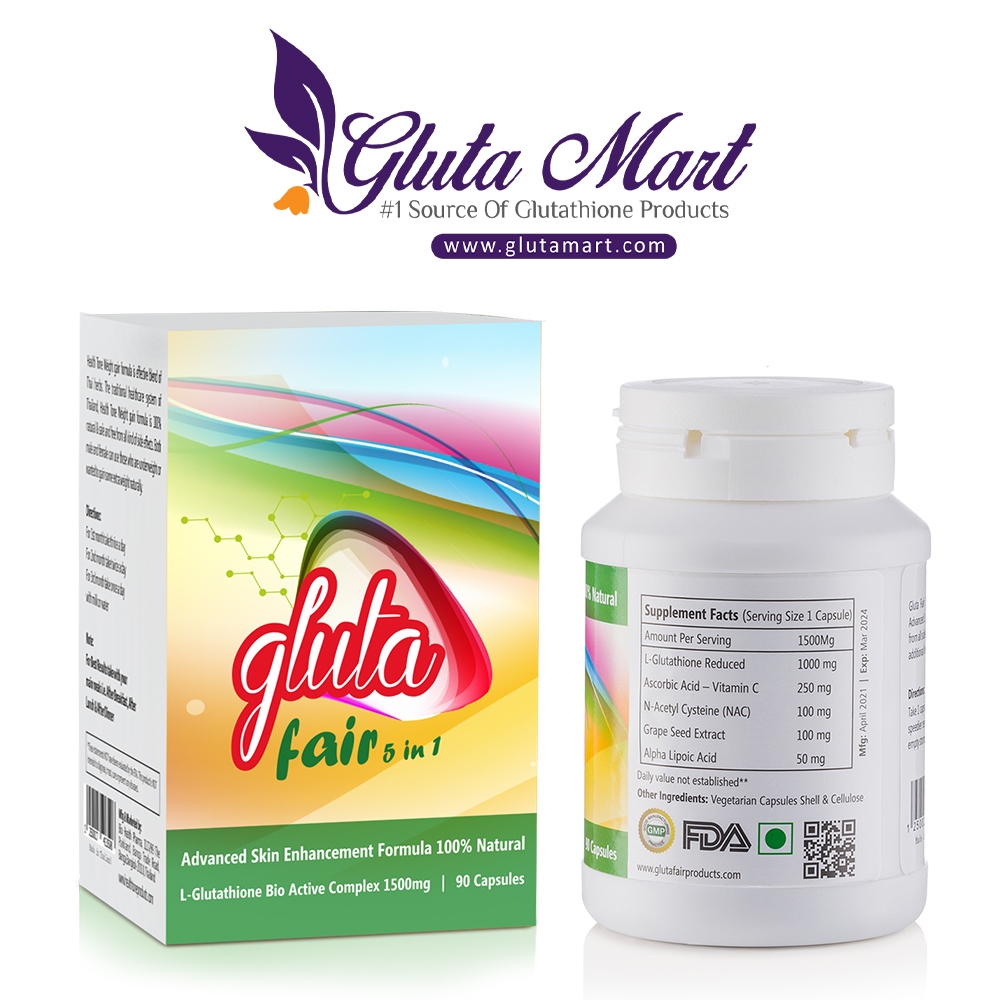 Gluta Fair 5 in 1 Glutathione Skin Whitening Pills